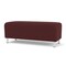 Lesro Siena Lounge Reception Loveseat Bench, Brushed Steel, RF Nebbiolo Upholstery SN6001 - alternate 3